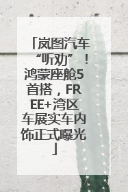 岚图汽车“听劝”！鸿蒙座舱5首搭，FREE+湾区车展实车内饰正式曝光