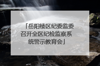 岳阳楼区纪委监委召开全区纪检监察系统警示教育会