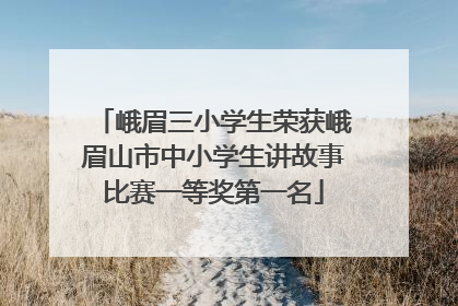 峨眉三小学生荣获峨眉山市中小学生讲故事比赛一等奖第一名