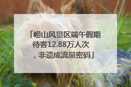 崂山风景区端午假期待客12.88万人次，非遗成流量密码
