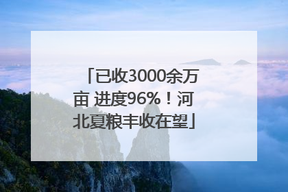 已收3000余万亩 进度96%！河北夏粮丰收在望