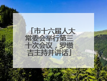 市十六届人大常委会举行第三十次会议，罗缵吉主持并讲话