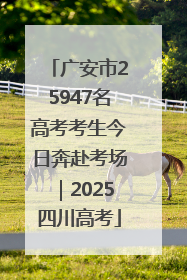 广安市25947名高考考生今日奔赴考场｜2025四川高考