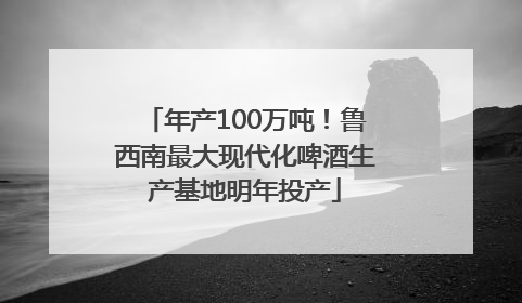 年产100万吨！鲁西南最大现代化啤酒生产基地明年投产