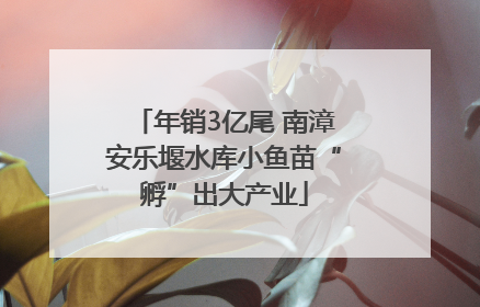 年销3亿尾 南漳安乐堰水库小鱼苗“孵”出大产业