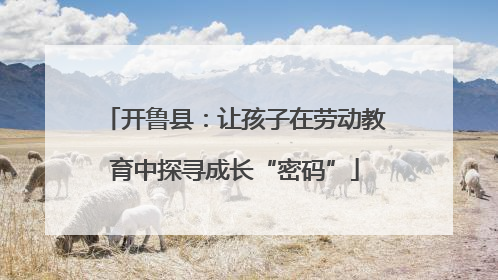 开鲁县：让孩子在劳动教育中探寻成长“密码”