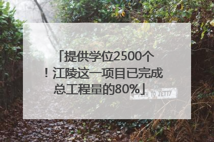 提供学位2500个！江陵这一项目已完成总工程量的80%