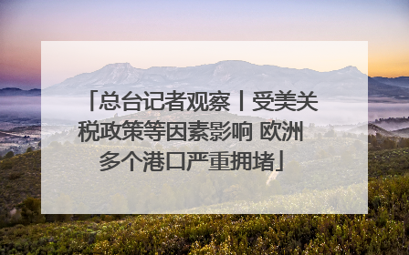 总台记者观察丨受美关税政策等因素影响 欧洲多个港口严重拥堵