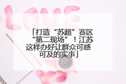 打造“苏超”赛区“第二现场”！江苏这样办好让群众可感可及的实事