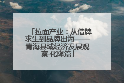 拉面产业：从借牌求生到品牌出海——青海县域经济发展观察·化隆篇