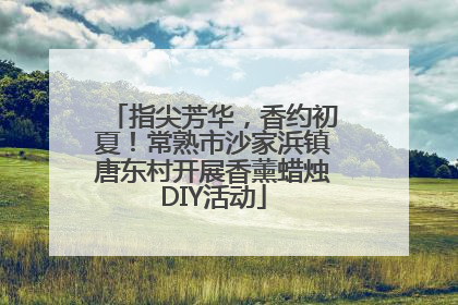指尖芳华，香约初夏！常熟市沙家浜镇唐东村开展香薰蜡烛DIY活动