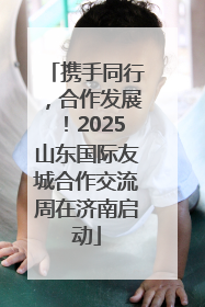 携手同行，合作发展！2025山东国际友城合作交流周在济南启动
