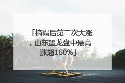 摘帽后第二次大涨，山东墨龙盘中最高涨超160%