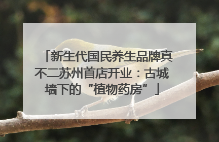 新生代国民养生品牌真不二苏州首店开业：古城墙下的“植物药房”