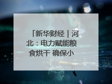 新华财经｜河北：电力赋能粮食烘干 确保小麦高质量归仓