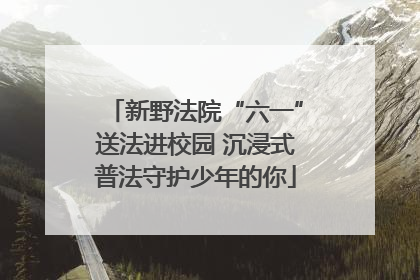 新野法院“六一”送法进校园 沉浸式普法守护少年的你
