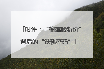 时评：“榴莲腰斩价”背后的“铁轨密码”
