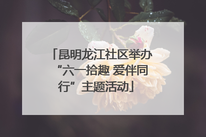 昆明龙江社区举办“六一拾趣 爱伴同行”主题活动