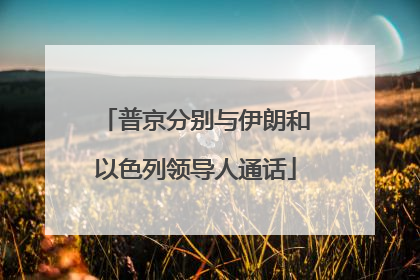 普京分别与伊朗和以色列领导人通话