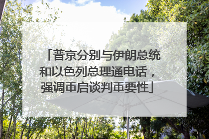 普京分别与伊朗总统和以色列总理通电话，强调重启谈判重要性