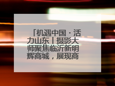 机遇中国・活力山东丨摄影大师聚焦临沂新明辉商城，展现商贸物流新风貌