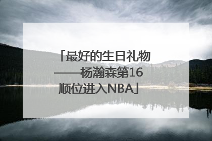 最好的生日礼物——杨瀚森第16顺位进入NBA