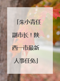 朱小青任副市长！陕西一市最新人事任免