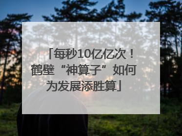 每秒10亿亿次！鹤壁“神算子”如何为发展添胜算
