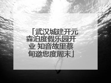 武汉城建开元森泊度假乐园开业 知音故里蔡甸邀您度周末