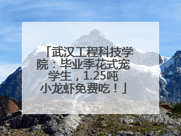 武汉工程科技学院：毕业季花式宠学生，1.25吨小龙虾免费吃！