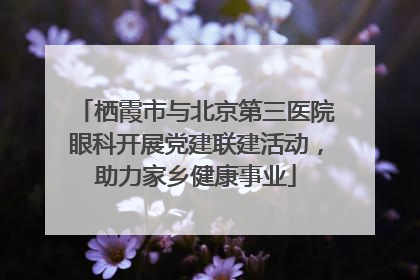 栖霞市与北京第三医院眼科开展党建联建活动，助力家乡健康事业