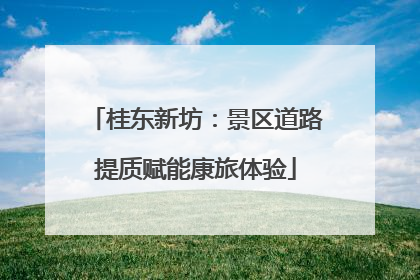 桂东新坊：景区道路提质赋能康旅体验