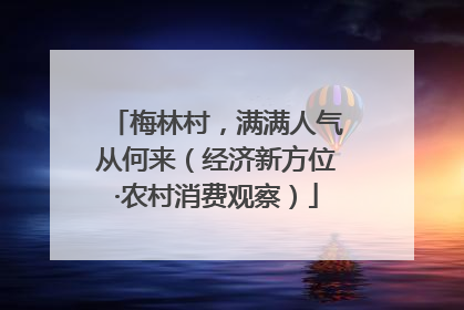 梅林村，满满人气从何来（经济新方位·农村消费观察）