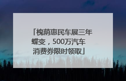 槐荫惠民车展三年蝶变，500万汽车消费券限时领取