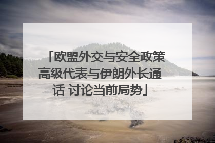 欧盟外交与安全政策高级代表与伊朗外长通话 讨论当前局势