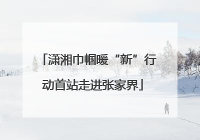 潇湘巾帼暖“新”行动首站走进张家界