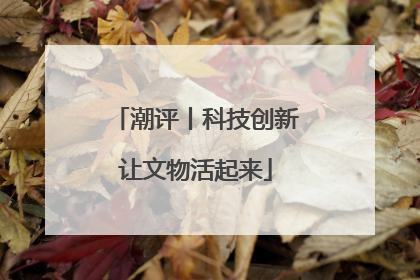 潮评丨科技创新让文物活起来