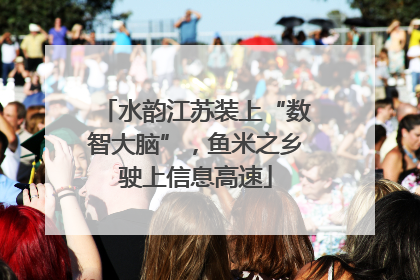 水韵江苏装上“数智大脑”，鱼米之乡驶上信息高速