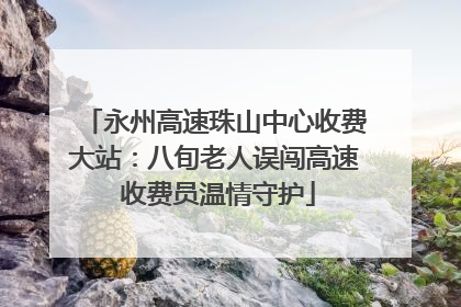 永州高速珠山中心收费大站：八旬老人误闯高速 收费员温情守护