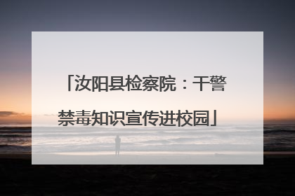 汝阳县检察院：干警禁毒知识宣传进校园
