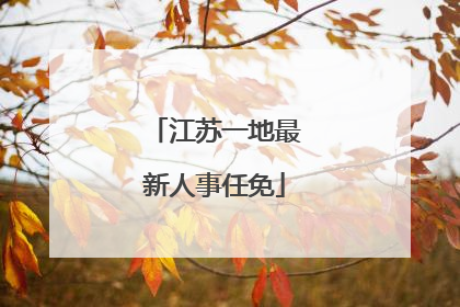 江苏一地最新人事任免