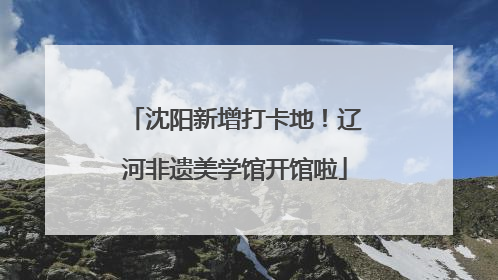 沈阳新增打卡地！辽河非遗美学馆开馆啦