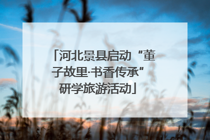 河北景县启动“董子故里·书香传承”研学旅游活动