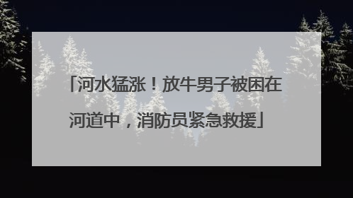 河水猛涨！放牛男子被困在河道中，消防员紧急救援
