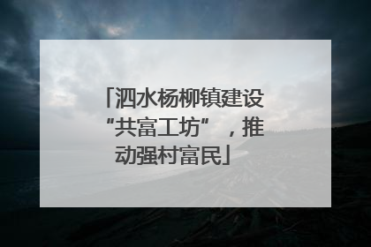 泗水杨柳镇建设“共富工坊”，推动强村富民