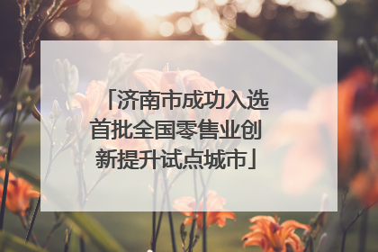 济南市成功入选首批全国零售业创新提升试点城市