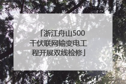 浙江舟山500千伏联网输变电工程开展双线检修