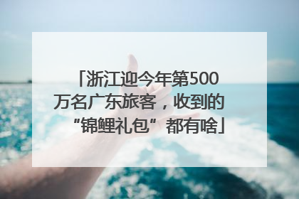 浙江迎今年第500万名广东旅客，收到的“锦鲤礼包”都有啥