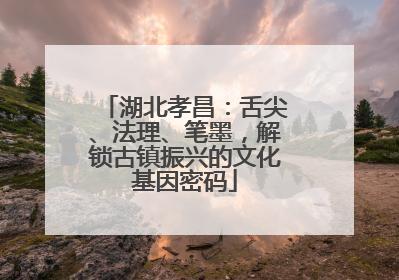 湖北孝昌：舌尖、法理、笔墨，解锁古镇振兴的文化基因密码