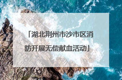 湖北荆州市沙市区消防开展无偿献血活动